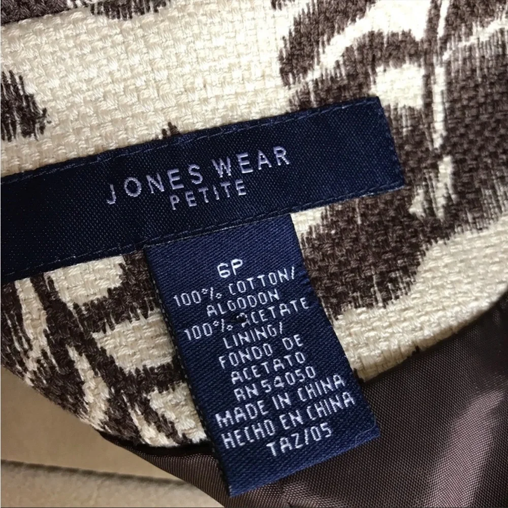 Jones Wear Leaf‎ Print Cotton Skirt Suit